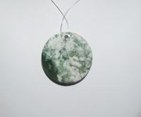 Green Tree Agate Pendant, 50mm