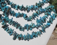 Tumbled Nugget Top Drilled Dark Blue Turquoise, 12-16mm