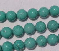 Round Magnesite Turquoise, Robin Egg Blue, 14mm