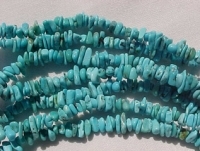 Dark Sky Blue Turquoise Mini Chips, 4-5mm