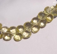 Bright Lemon Quartz Briolettes, 7-8mm