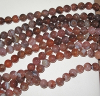 Botswana Agate Maroon Rounds, 8mm