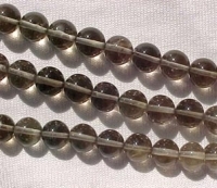 Smoky Quartz Rounds, 4mm