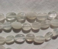 White Moonstone Ovals, 11x7mm