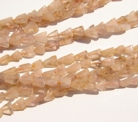 Frosty Citrine Triangles, 7-9mm