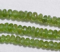 Peridot Faceted Rondels, 5-5.5mm