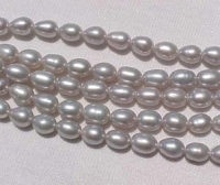 Bright Silver, 6-6.5mm rice