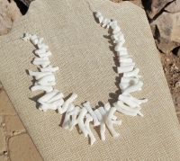 White Coral Branches, Graduated 9-35mm, 12" String