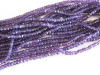 DK Purple Amethyst Faceted Rondels, 3.5-4mm