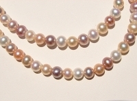 Multi White/Peach/Lilac Pearls, 6-6.5mm potato