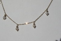 3mm Freshwater Baby Pearl Drop Fringe Necklace, 10KTYG , 18"