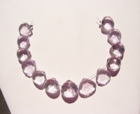 Lavender Amethyst Graduated Briolettes, 12-20mm