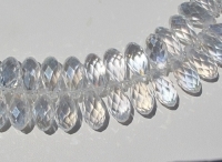 Crystal Briolettes, Clear Aurora, 10x19mm, 10pcs