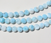 Larimar Polished Coins, 10mm