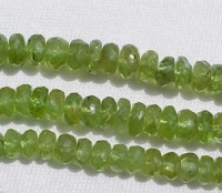 Peridot Faceted Rondels, 4.5-5mm