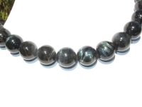 Blue-Black Tigerseye Rounds, 16mm