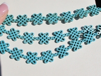 Blue Magnesite Turquoise Celtic Knot Beads, 15x20mm