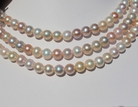 Multi White/Peach/Lilac Pearls, 8-8.5mm potato