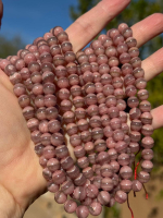 Rhodochrosite Polished Round Beads, 8mm