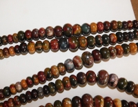 Picasso Jasper Polished Rondels, Graduated 6-16mm