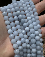 Aquamarine Blue Jade Polished Rounds, 8mm