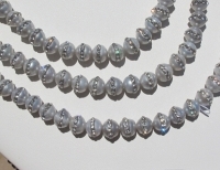 Crystal Studded Silvery Grey Pearls, 8mm, pack of 10