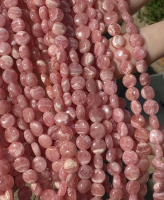Gemmy Pink Rhodochrosite Polished Coins, 7mm