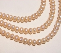 Sheer Chiffon Faceted Pearls, 7.5-8mm button