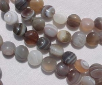 Botswana Agate Coins, 8mm