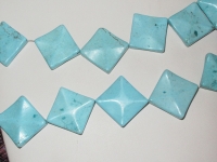 Light Blue Magnesite Tented Square, 25mm, each