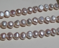 Cool Pink Large Hole Pearls, 10-11mm side drill