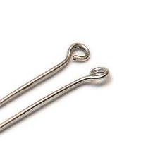 Head Pins, Open End, Sterling 10 pack