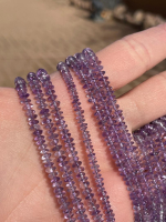 Amethyst Rondels, Medium, 4mm