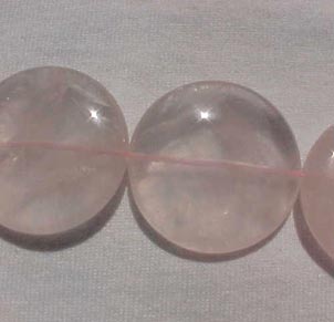 Rose Quartz Coin, 30mm, each