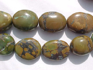 Single Large Brown Turquoise Pendants, 26-30mm