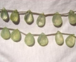Prehnite Faceted Briolettes, 16-19mm