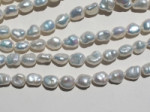Artic Shimmer White Keshi Nuggets, 5-6mm