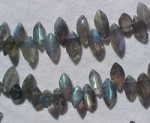 Labradorite Faceted Marquis Briolettes, 5x10mm
