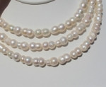 White Peanut Pearls, 9-10mm
