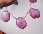 Solar Quartz Hot Pink Slices, 40-46mm