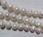 Powderpuff White Large Hole Pearls, 10-11mm potato