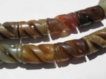 Carved Jade Cylinders, 20x30mm, each