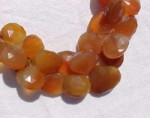 Burnt Umber Carnelian Briolettes, Graduated 12-19mm