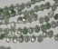 Green Moss Quartz Teadrop Briolettes, 6x9mm, 28pcs