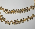 Gold Titanium Pyrite Briolettes, 10x6mm
