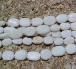 White Agate Ovals, 10x8mm