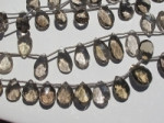 Smoky Quartz Light Briolettes, 14x10mm