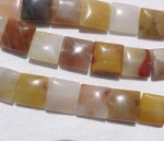 Mixed Jasper Square Pillows, 12mm
