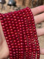 Red Cranberry Button Pearls, 8-8.5mm