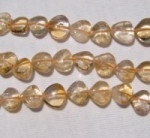 Citrine Fat Teadrops, Longdrill, 8-9mm